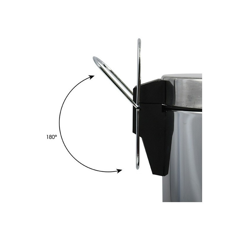 Poubelle à pédale Inox 20L Miroir MSV - 2
