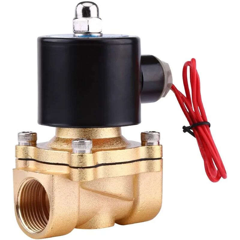 Elektromagnetyczny zawór elektryczny AC 220V 3/4 cala, normalnie zamknięty elektrozawór NC ze stopu cynku do gazu, powietrza, oleju, wody