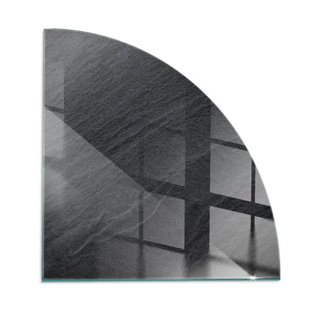 Plaque de verre pour sol de cheminée, support moderne | 1/4 100x100 | Trimestre | Texture de pierre naturelle