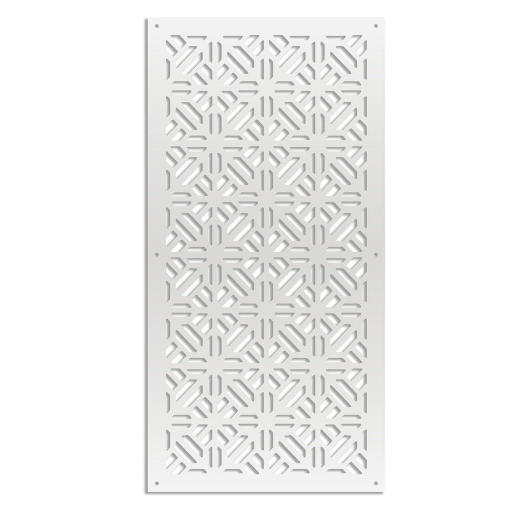 SZTOKHOLM - Panel perforowany z PVC - Parasol przeciwsłoneczny - Rozmiar 98x198 cm - Grubość 1 cm - Kolor BIAŁY