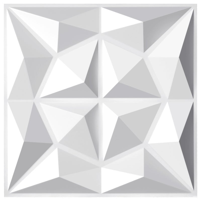 12 szt. samoprzylepnych naklejek ściennych z tworzywa PVC, odpornych na wilgoć, do kuchni i salonu, 30 x 30 cm, biały