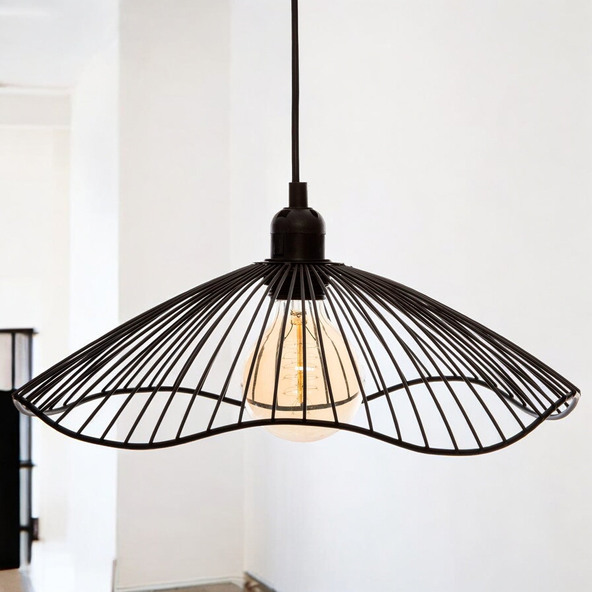 WELLHOME Lampada a Sospensione a Soffitto Paralume in Metallo 34 cm Moderna ed Elegante - 4