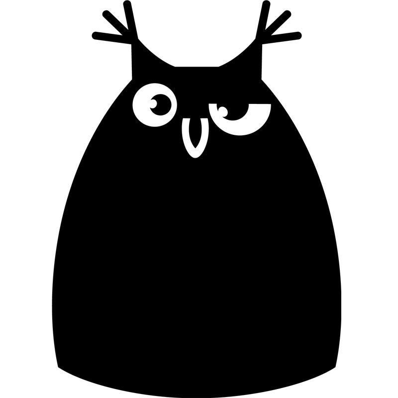 Adesivo ardesia Fumetto del gufo - Sticker adesivo - adesivi murali - 55x40cm - 2