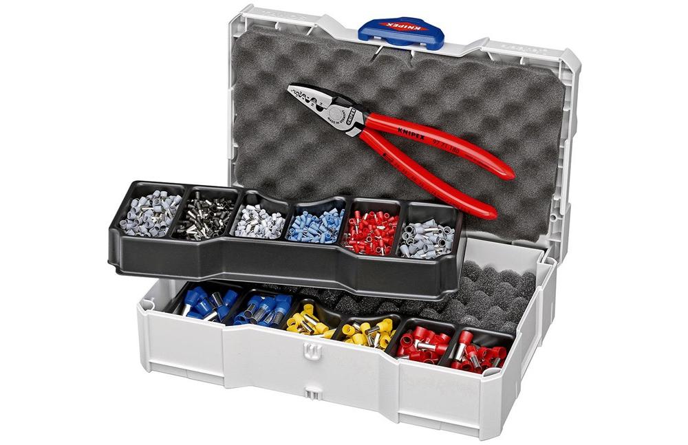 Coffret de sertissage pour cosses 1191 pièces, pour section de conducteur : 0,5-16 mm² - 6
