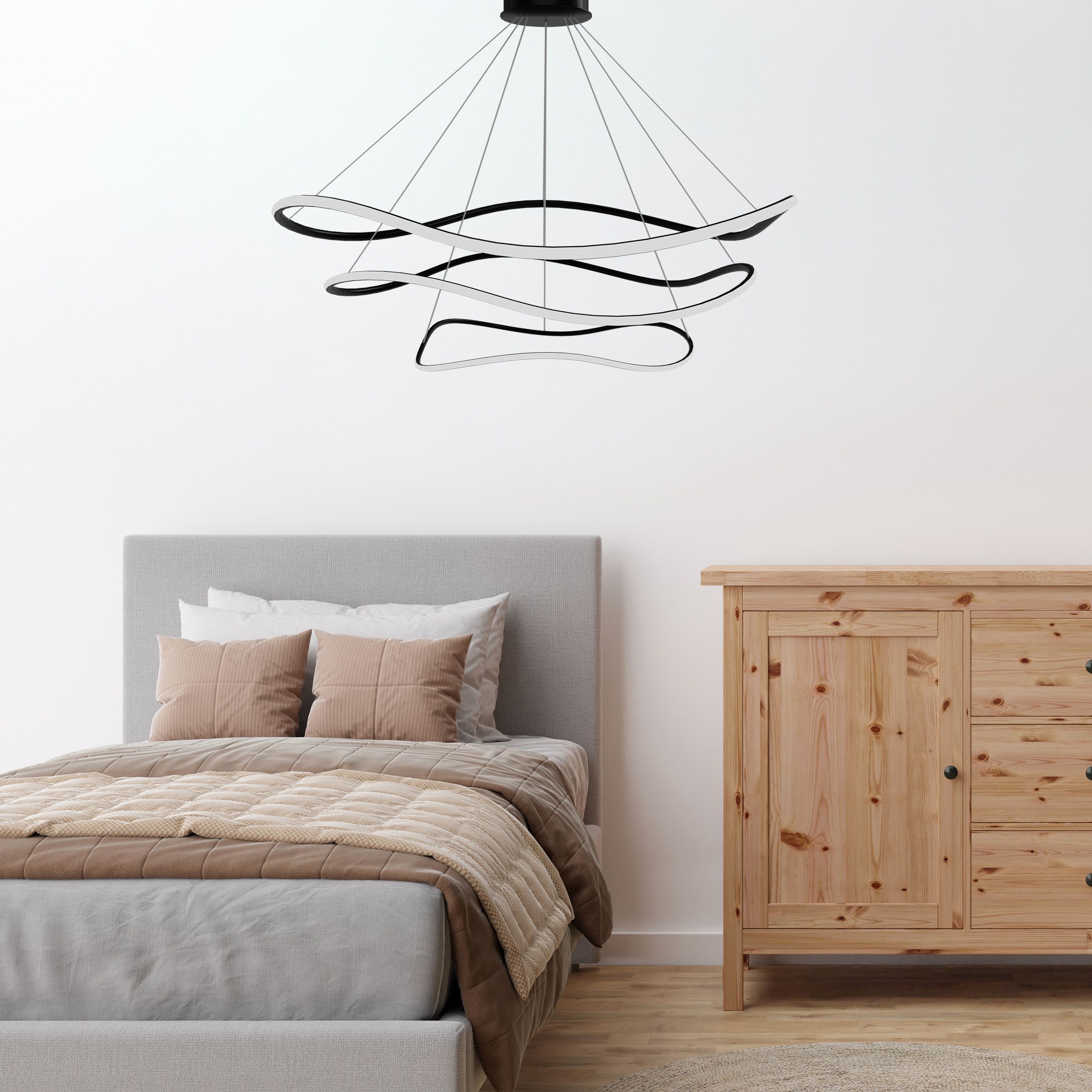 Lampa Sufitowa Wisząca Toolight Lhj016-Cp3 Black Czarny - 4