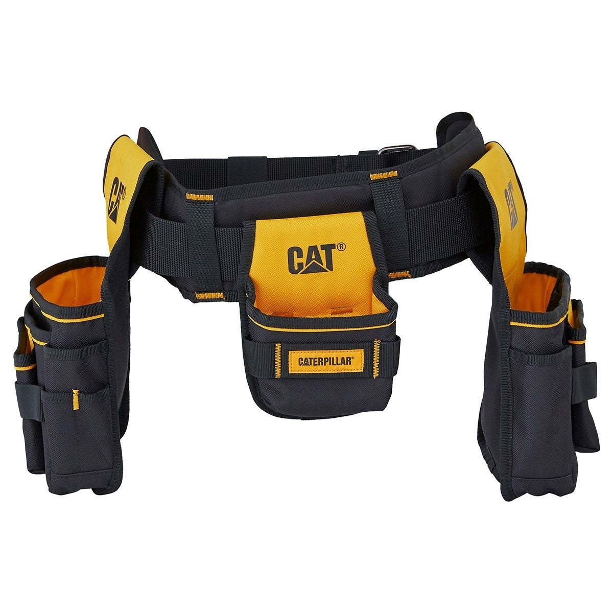 Porte outils professionnel ceinture bricolage Caterpillar Sangle rembouree 3 poches Taille reglable Leroy Merlin