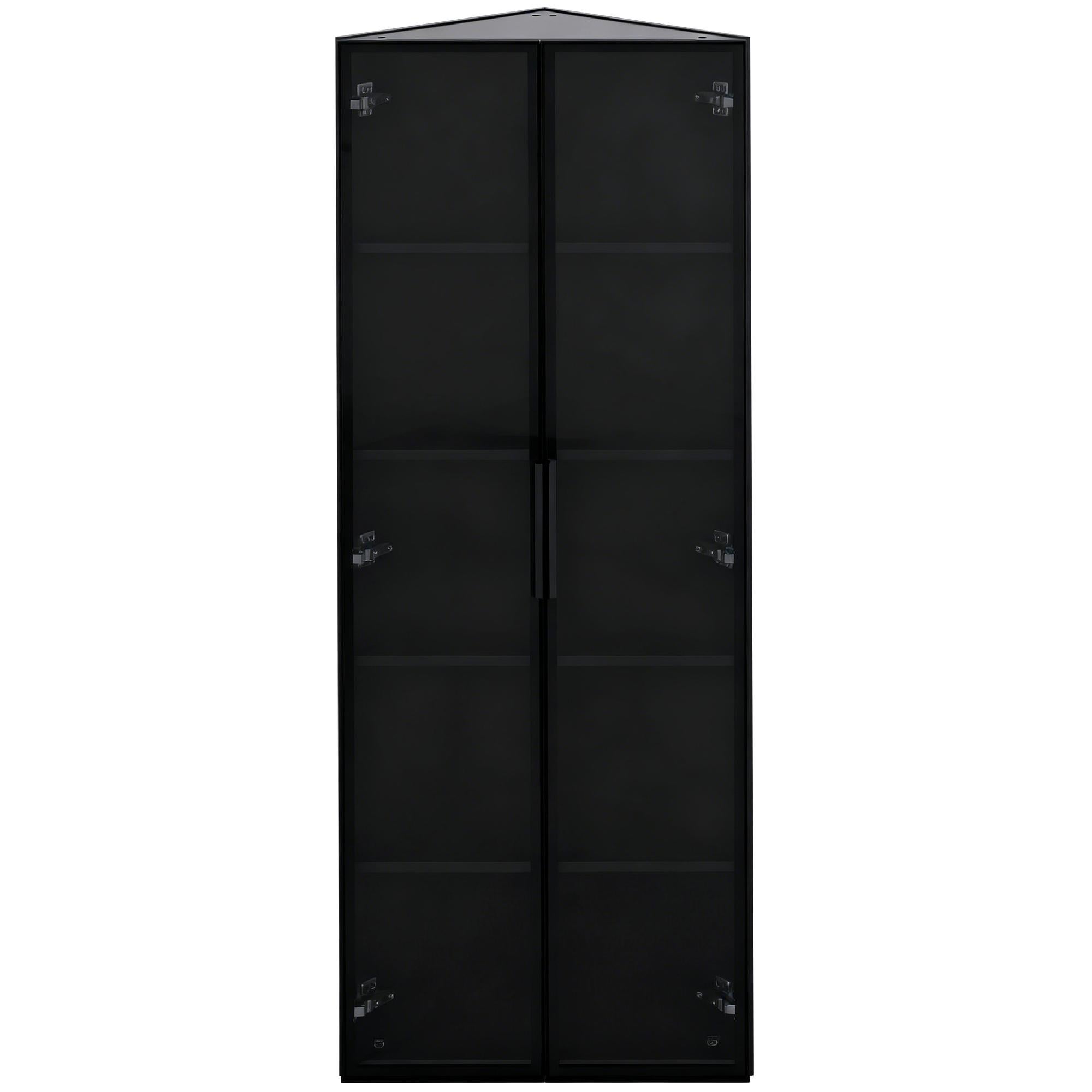 Vitrine LED en verre 62x35x160 cm avec éclairage intégré, verre trempé, étagères élégantes pour salon, bureau ou collection - 7