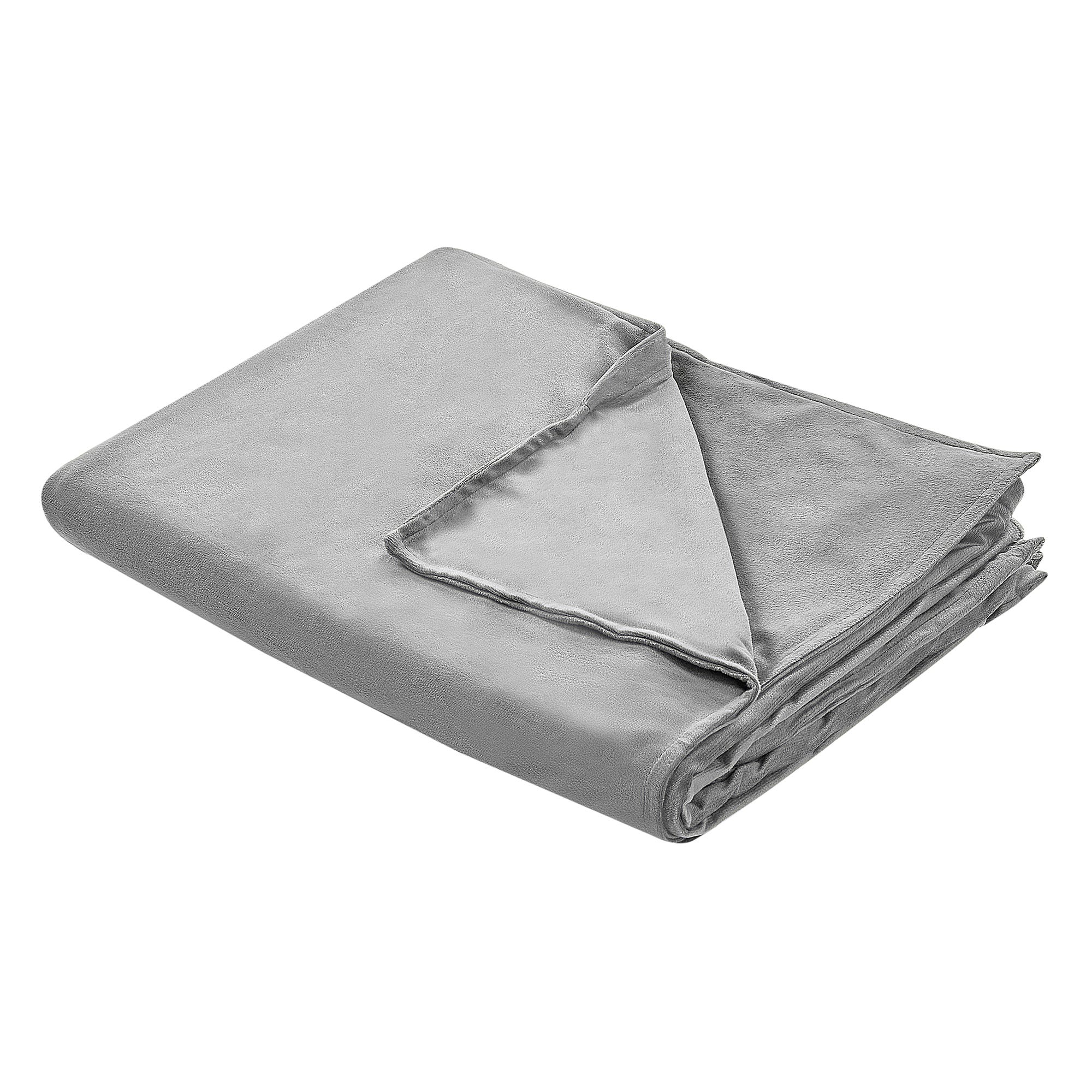 Couverture Lestée 7 Kg 150x200 Cm – Céleste Biface Polaire Gris/blanc, Anti-stress, Sommeil Profond