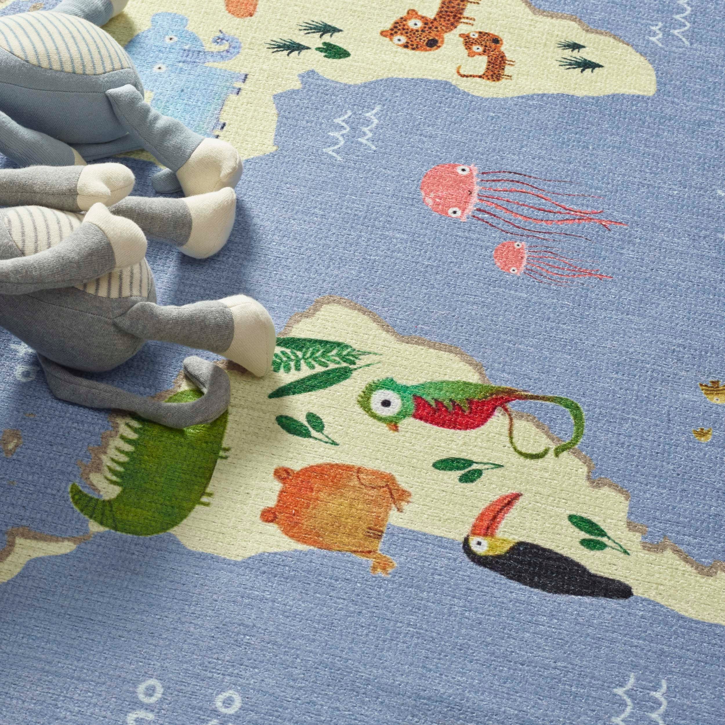 TAPPETO IDROREPELLENTE MAPPA 120X170CM - 3