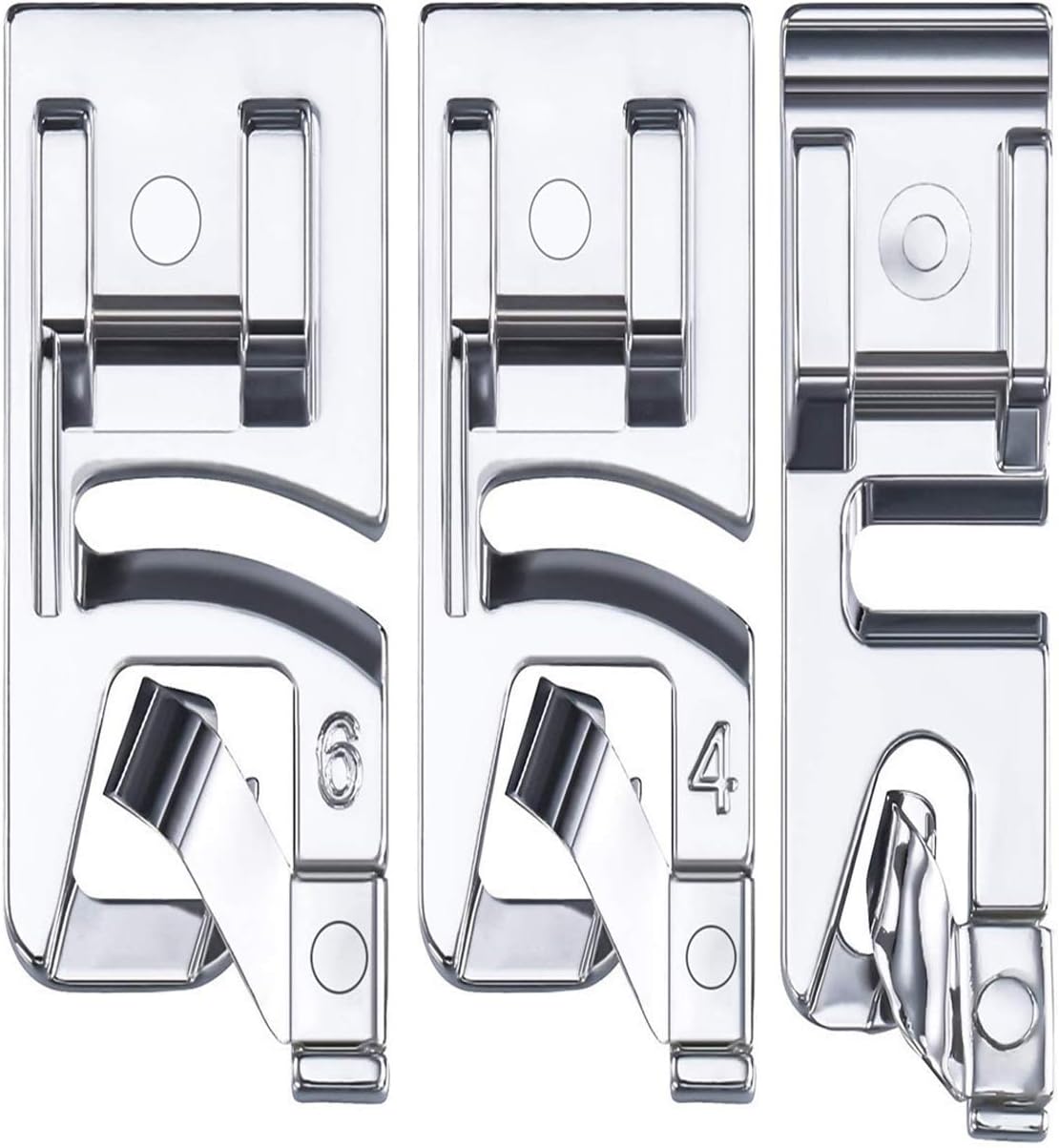 4 Accessoires De Machine à Coudre, Pied D'ourlet Domestique Adapté à Diverses Machines à Coudre, Accessoires,3-6mm