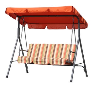 Tettuccio Universale Per Dondolo Da Giardino, 249x185x18 Cm, Impermeabile E Anti-UV, Tessuto Oxford 210D Argento
