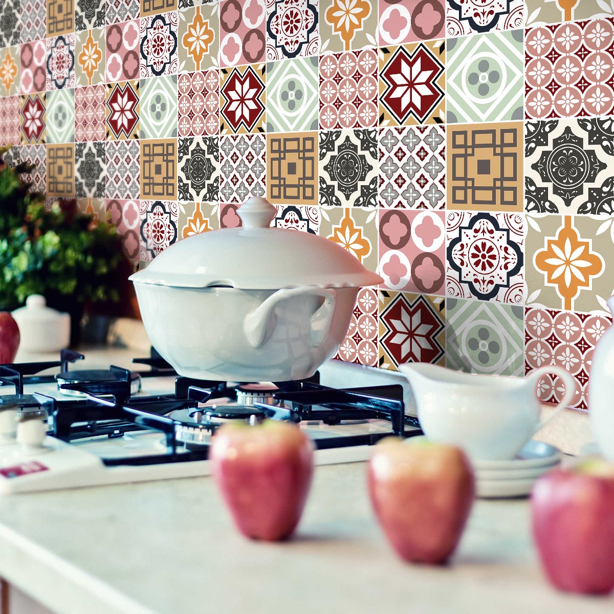 9 adesivi piastrelle azulejos loriatina - Sticker adesivo - adesivi murali - 9stickers15x15cm - 3
