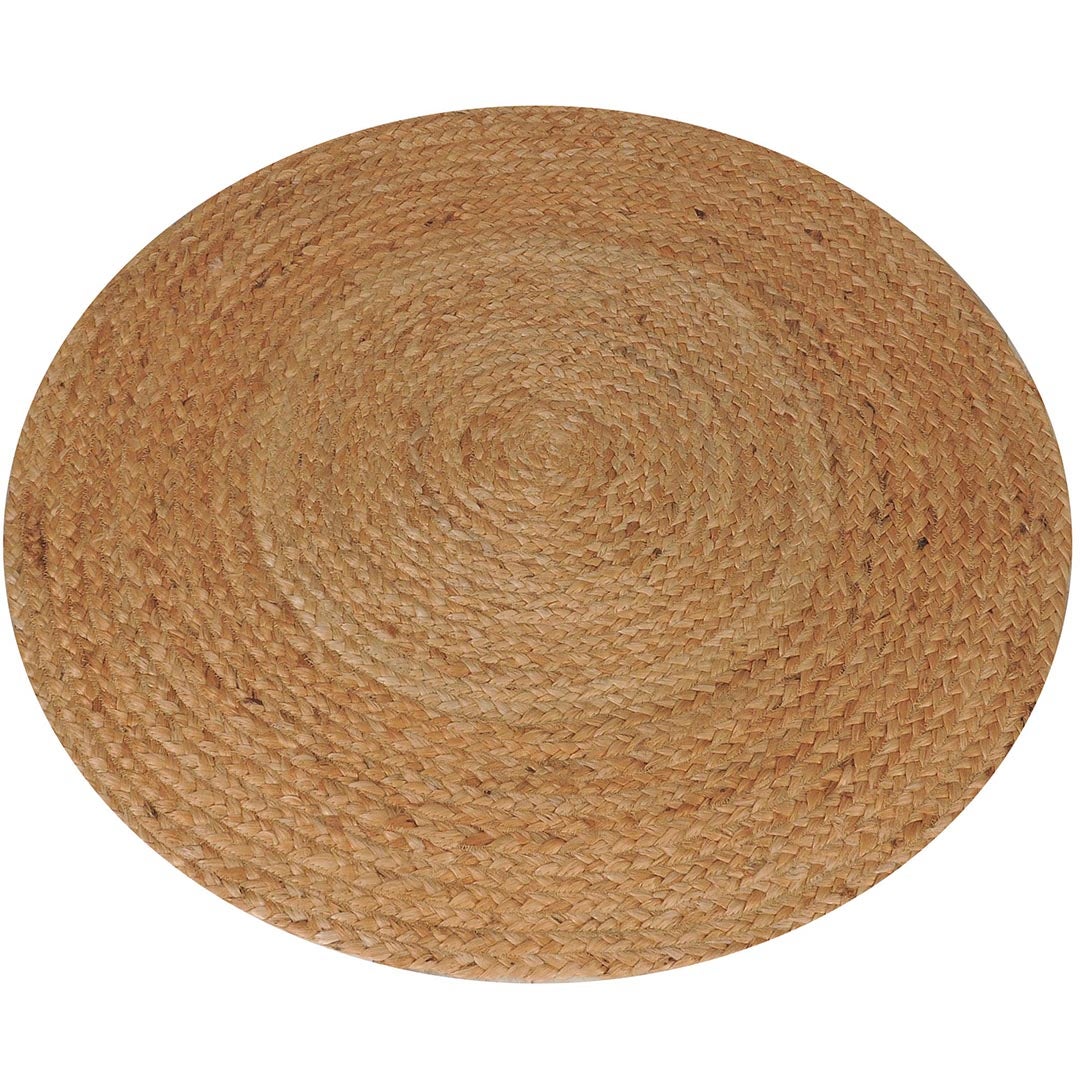 Tapis Rond en Jute Naturel, 120 cm, Dylrev - 3