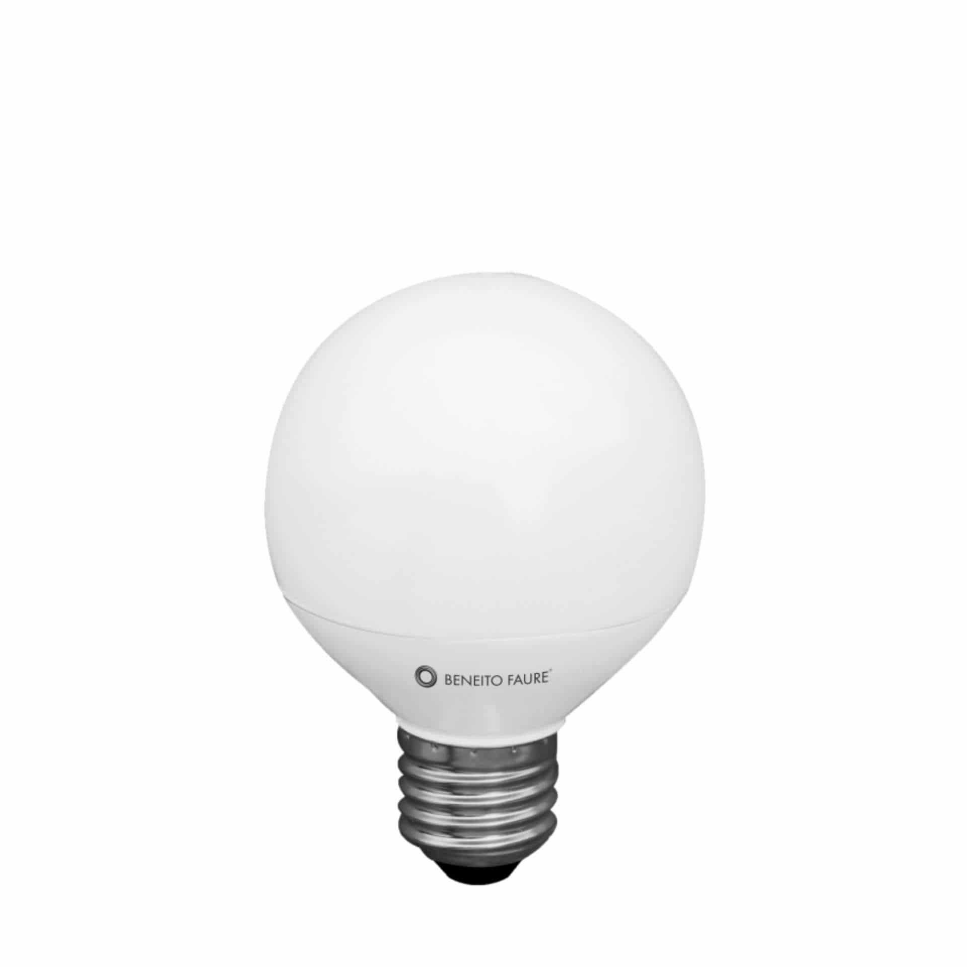 Bec LED Micro Globe 6W E27, unghi de fascicul de 360°, alb cald 3000K, 500 lumeni, design compact - Beneito & Faure