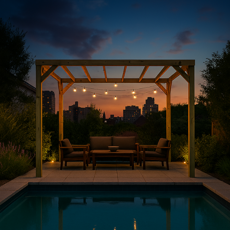 Pérgola Autoportante Kora Vidahuerto Madera De Pino Tratada 240x240x240 Cm - 5