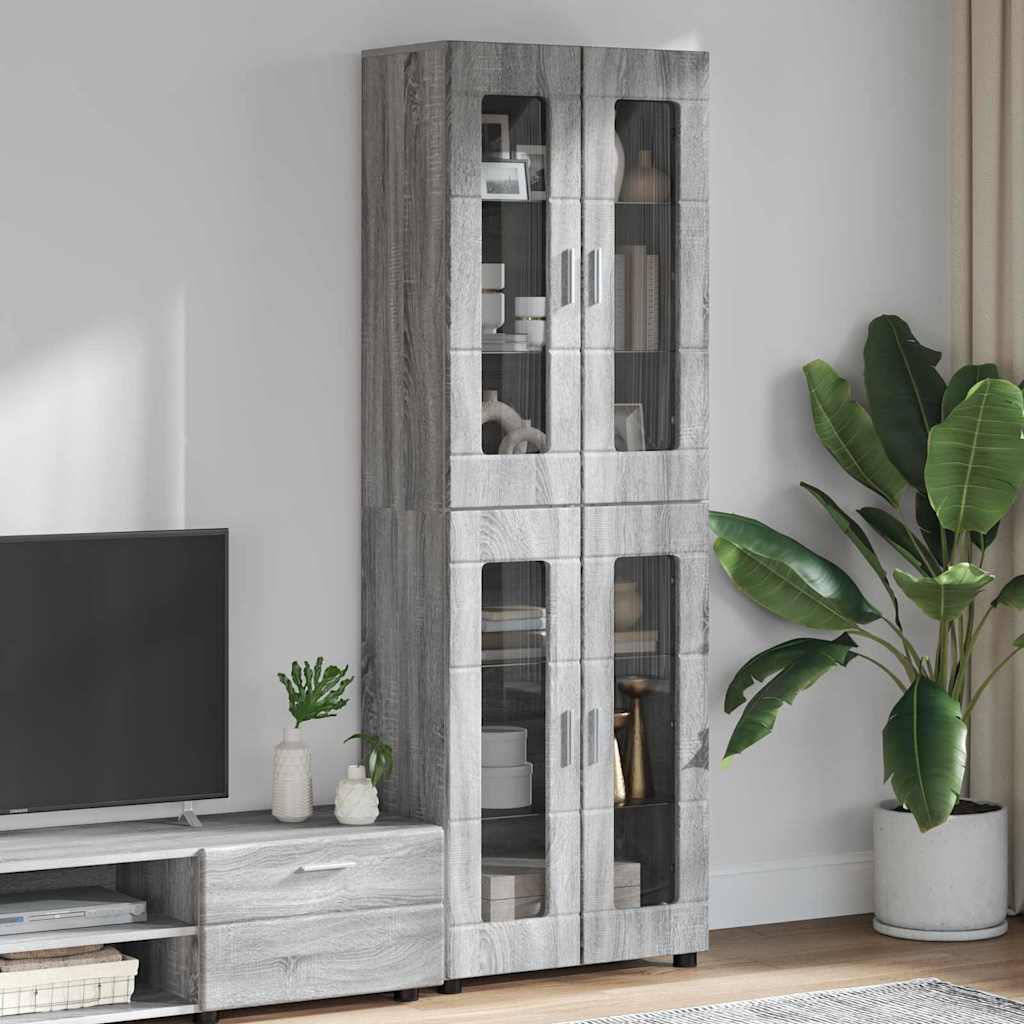 Armoire Haut de rangement - Armoire De Chambre avec étagère Gris Sonoma 60 x 35 x 182 cm - 2