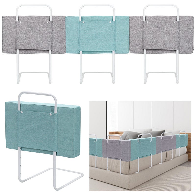 Barrière De Lit Bébé Réglable En Hauteur 70-99 Cm – Protection Anti-Chute Tout-Petit – Maille Respirante Et Acier Solide – 150 Cm Gris – Willonin
