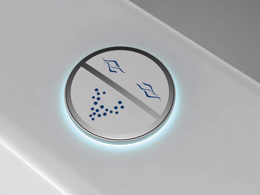 Kinedo - Baignoire Balneo Angle - Otea - Blanc - 140 x 140 cm - Fabrication française - Tête à droite - Avec tablier - 3