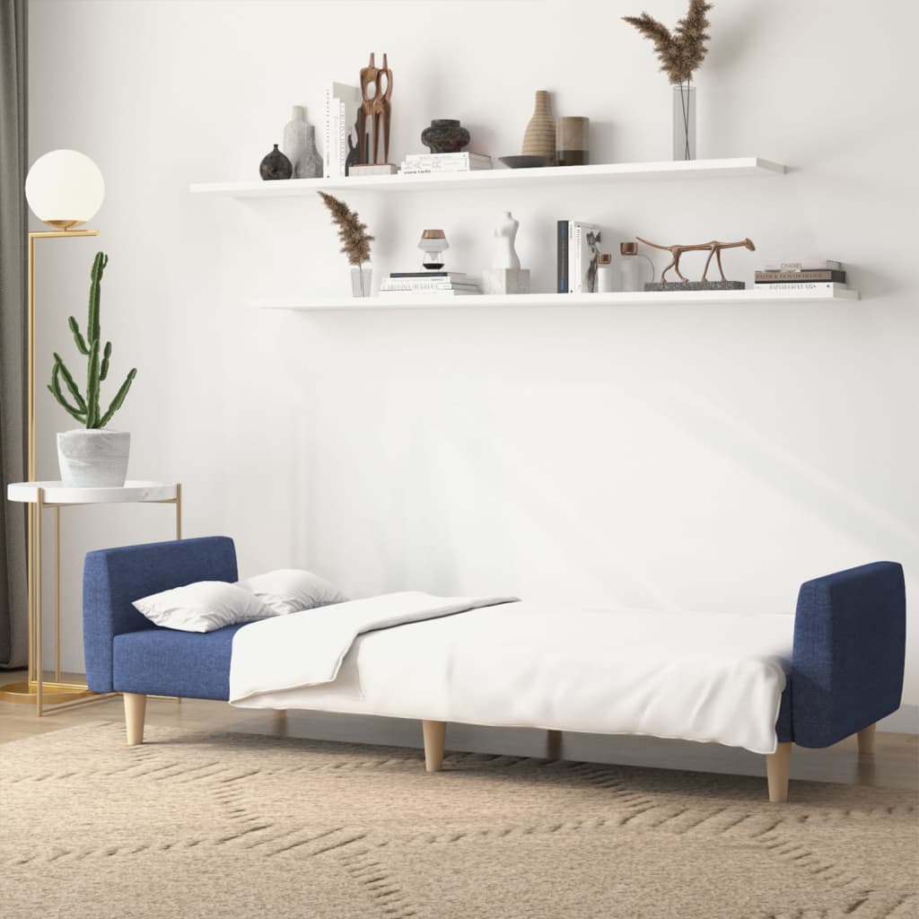 Canapé-lit | Lit simple | Canapé convertible à 2 places bleu tissu CFW51738 - 3