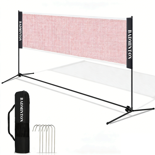 Rede portátil multiesportiva 4,1 m badminton ténis pickleball para jardim, praia e lazer