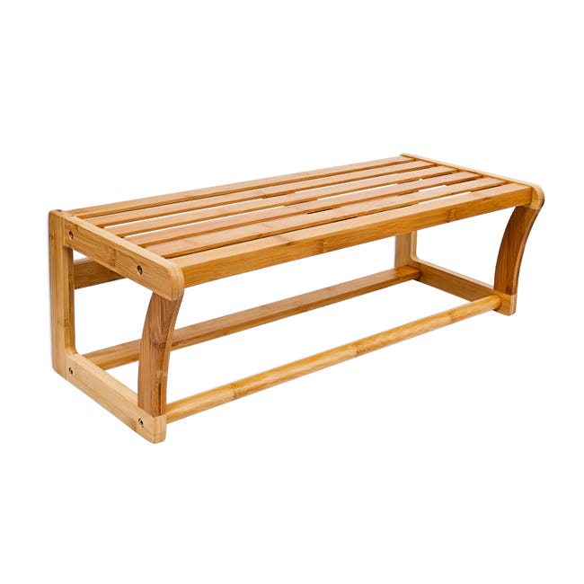 Portaombrelli In Legno Noce Relaxdays - 50x18x18 Cm Con Base Quadrata Per Ingresso - Foto 7