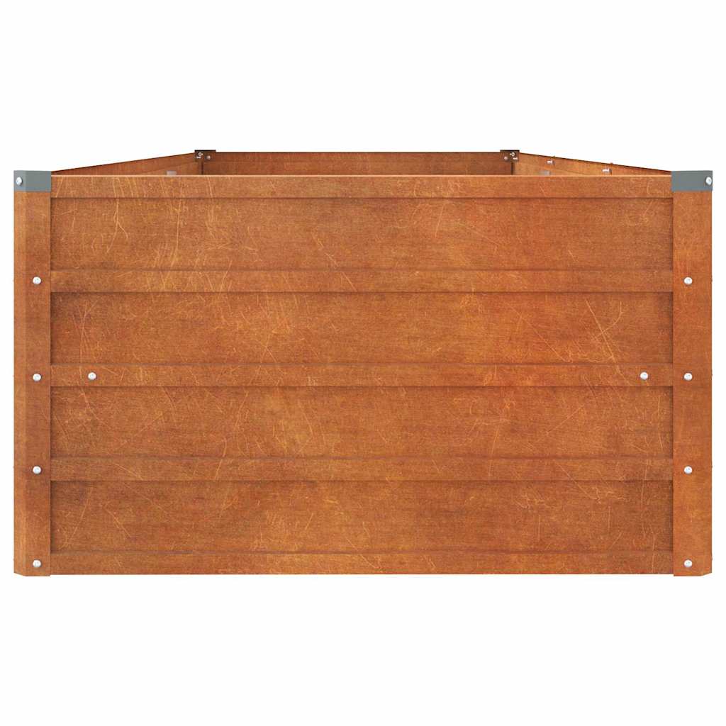Jardinière - Lit surélevé de jardin - Pot de fleurs rouillé 240x80x45 cm acier corten Couleur évolue n1312l - 5