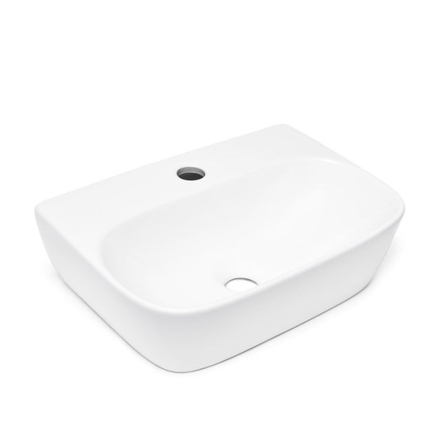 Swiss Aqua Technologies Brevis Lavabo suspendu avec trou pour robinetterie, 43x30x13cm (SATBRE4330R)