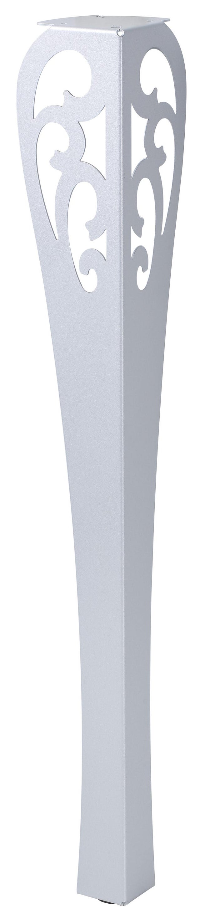 Pied de table ou de bureau en acier couleur gris, hauteur 70,2 cm