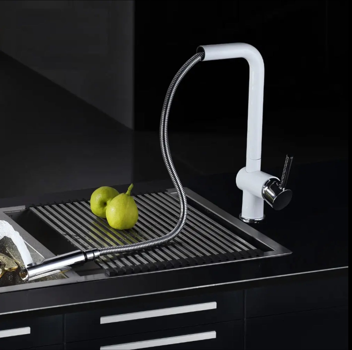 ROBINET DE CUISINE 0014 EN LAITON BLANC ET CHROMÉ COLLECTION ARGOLIDE - 5