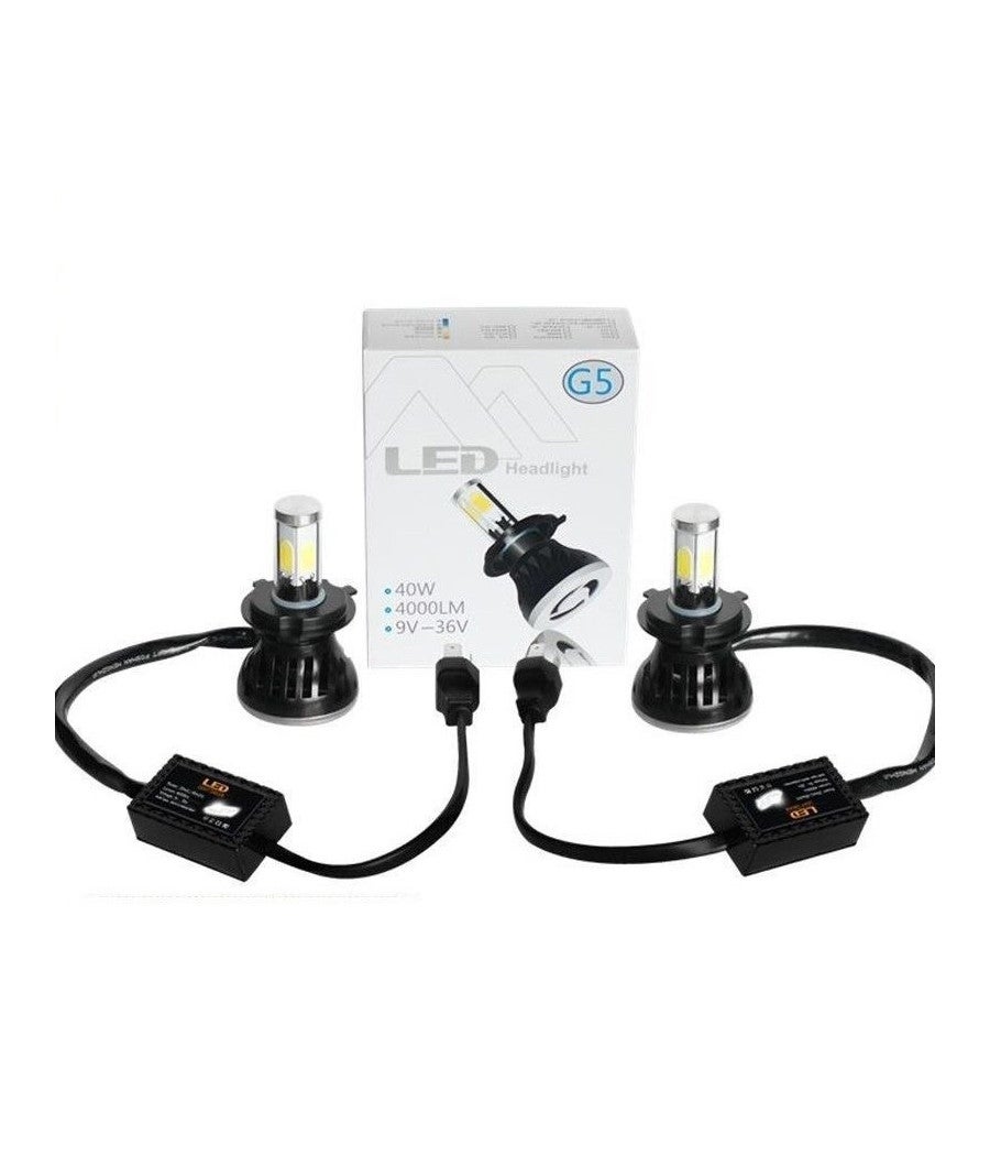 Trade Shop - Coppia Lampade Led Fari Ricambio Kit H4 6000k G5 4000 Lumen Kit Canbus 40w - - 2