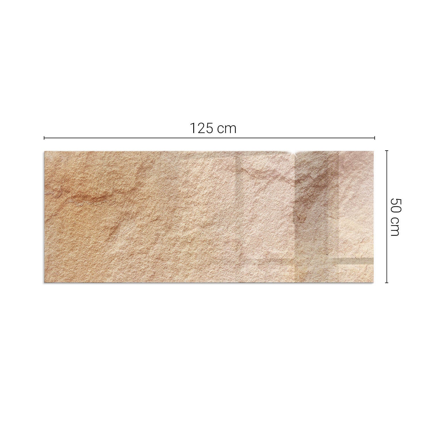 Szkło hartowane na podłogę pod kominek - 125x50 cm - Tekstura naturalnego kamienia - TULUP - 2