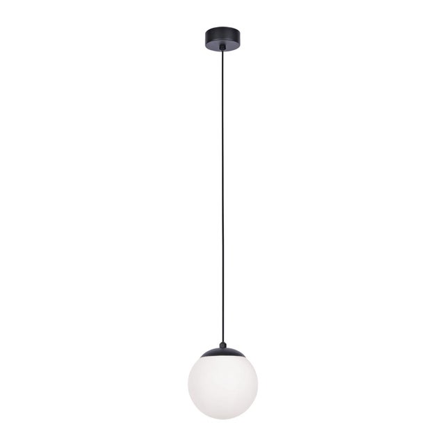Lampa wisząca Savoy czarno-biała 1xE14x40W punktowa szklana kula wym: 90 x 14 x 14 cm szkło Kaja