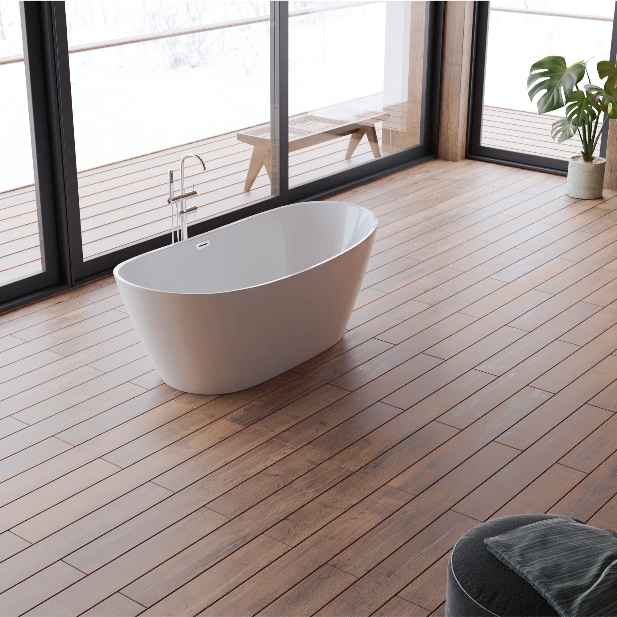 Baignoire Ilot Venecia 170 blanche 170 x80 x57 cm, by SPALINA - 6