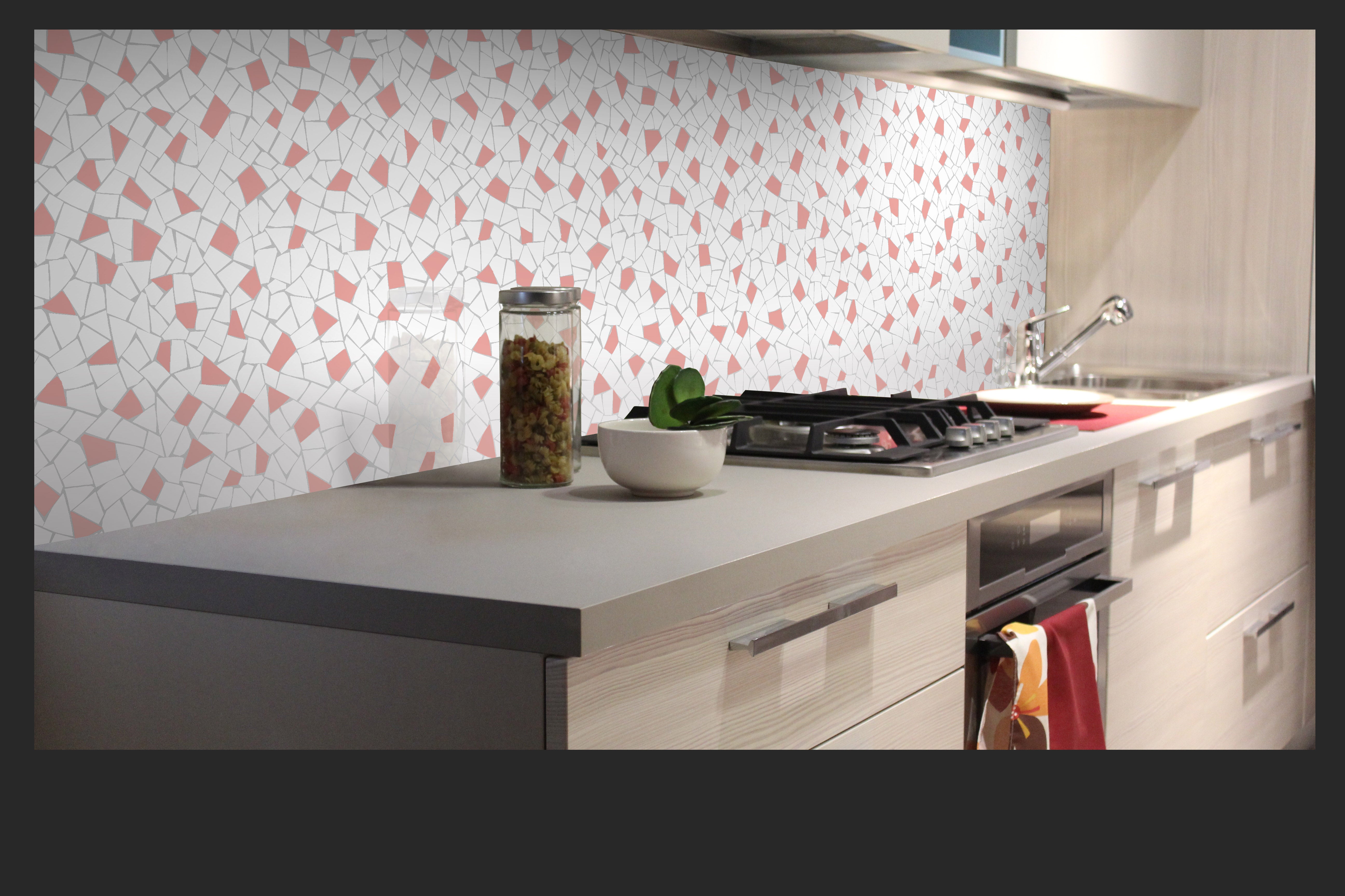 Mosaïque Inox Brossé Argent - 10 Plaques, Carreau Cuisine 129-23D_f, Neuve