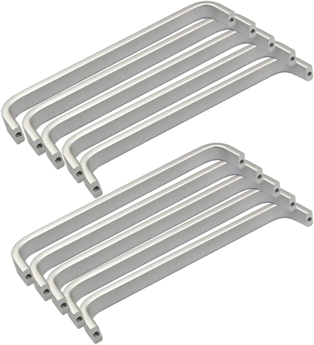 10 mini uchwytów do szafek kuchennych i szuflad w sypialniach z aluminium (160 mm)