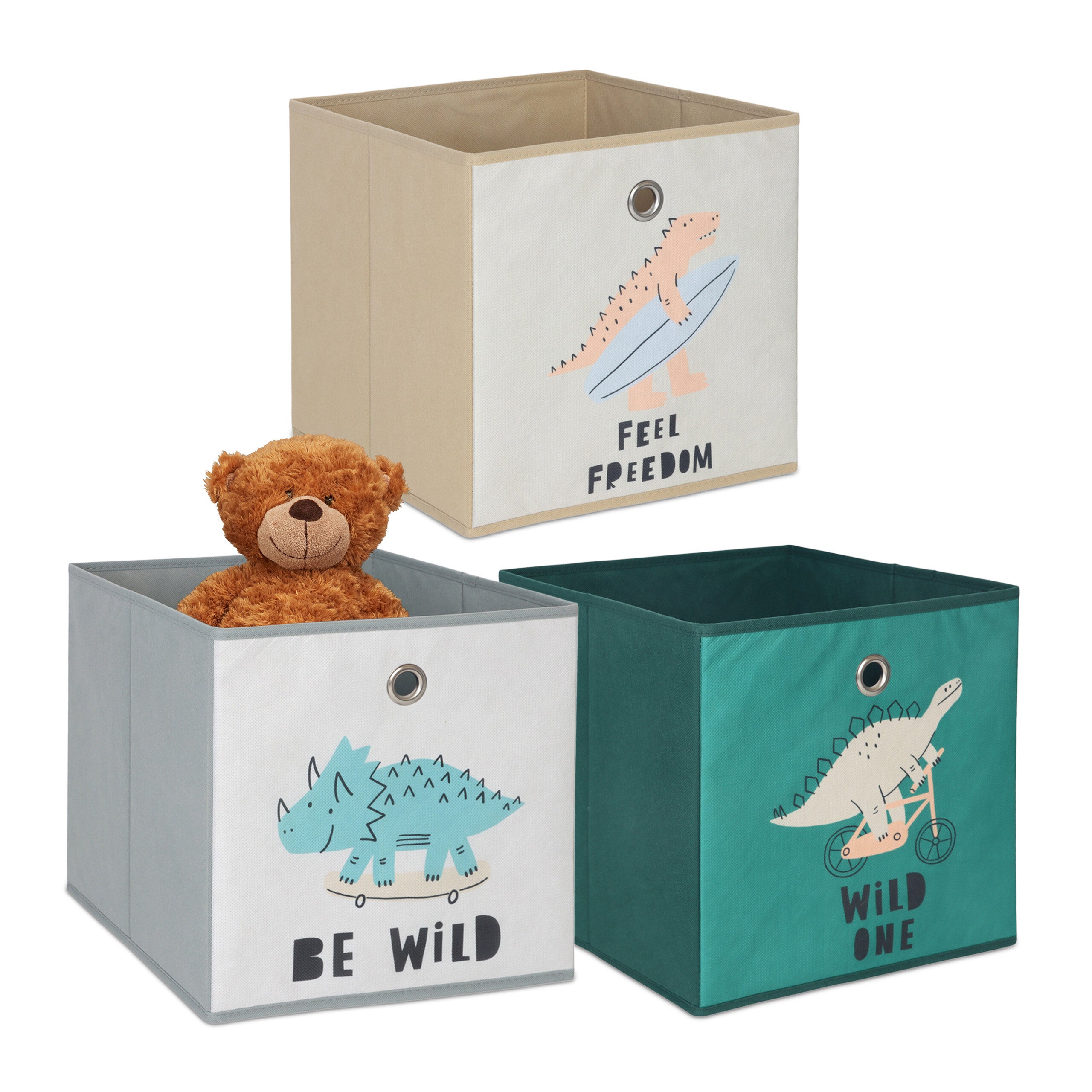 Étagère Enfants 9 Boîtes De Rangement Motifs Feu - Meuble 67x65x31,5 Cm Relaxdays
