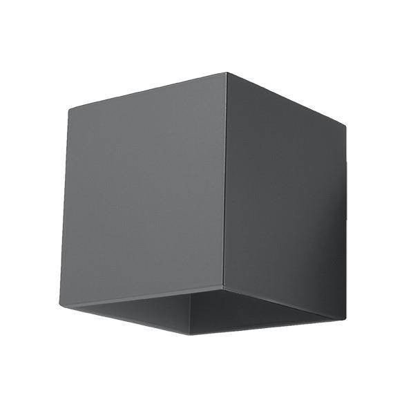 Kinkiet ścienny Quad antracyt 1xG9x40W wym: 10 x 12 x 12 cm aluminium IP20 Sollux Lighting