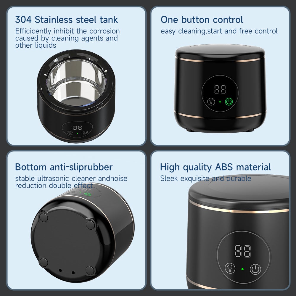 Nettoyeur à ultrasons ultraviolet pour prothèses dentaires, appareil de nettoyage pour tous les instruments (noir) - 9