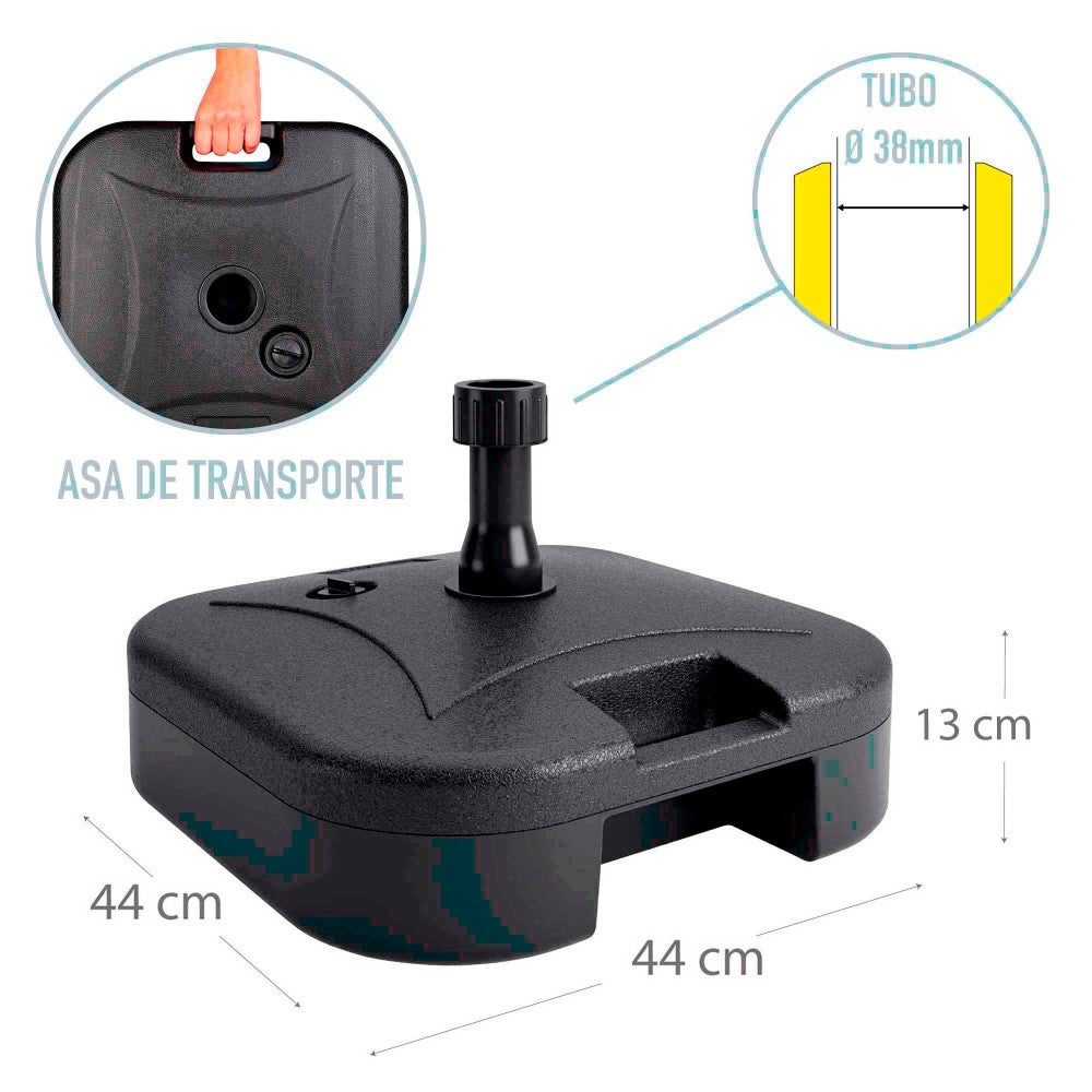 Porte-parasol en plastique rechargeable 19 kg Aktive Garden - 4