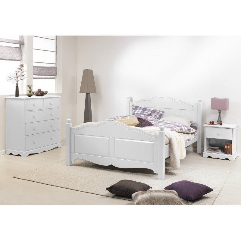 Commode Blanche 5 Tiroirs Style Anglais L 96.2 H 97.4 P 42.5 cm - 7