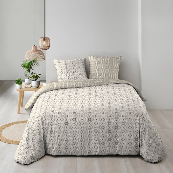 Housse de couette 260 x 240 cm coton 42 fils + 2 taies Brianna - 3