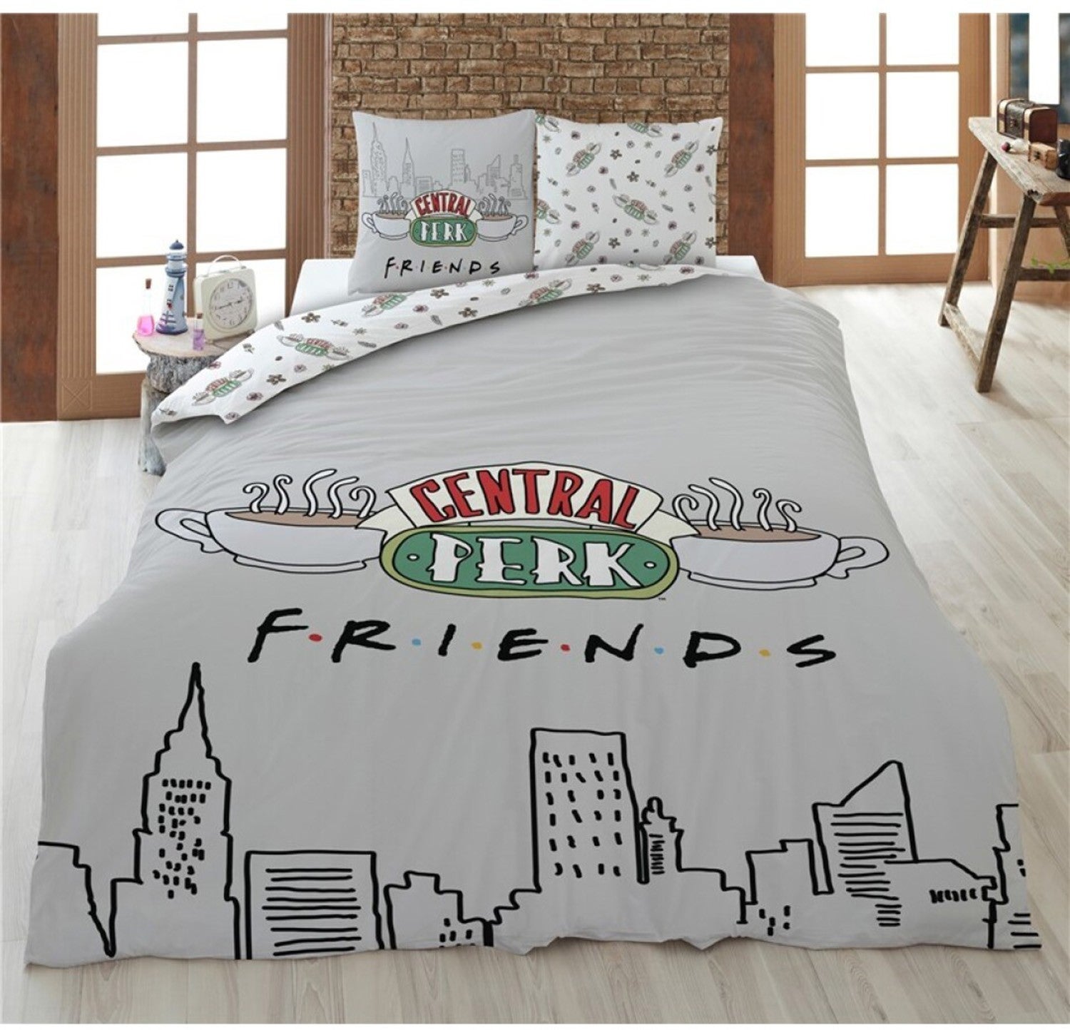 Parure de lit double réversible Friends - Central Perk - 220 cm x 240 cm - 3