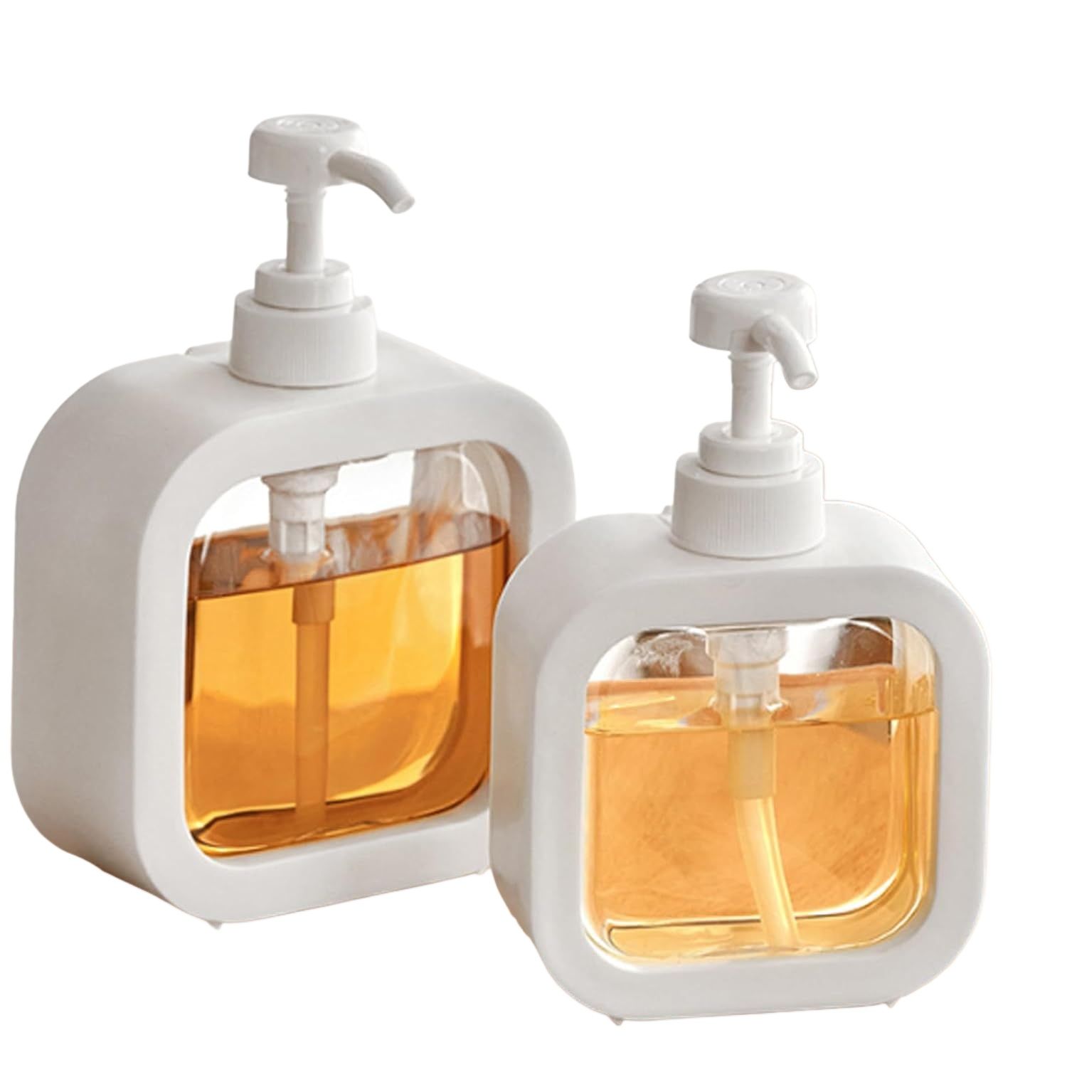 Dozownik do mydła do kuchni i łazienki, 2 sztuki, 300 ml, biały