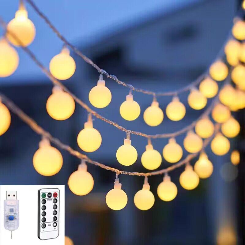 80LED Zewnętrzna Girlanda Solarna, Wodoszczelne Lampy Solarne Ogrodowe do Ogrodu, na Balkon, na Boże Narodzenie, Camping (Ciepła Biel)