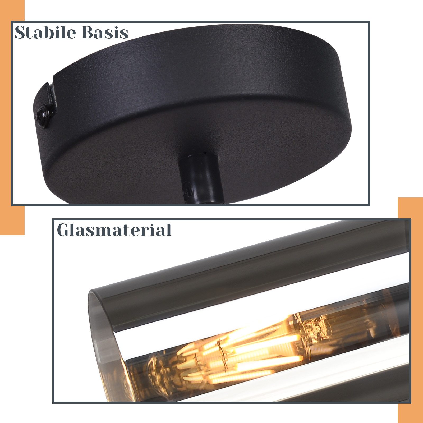 NETTLIFE Lampa wisząca czarna lampa wisząca E27 kuchnia czarne szkło metal 1 żarówka industrialna nowoczesna - 2