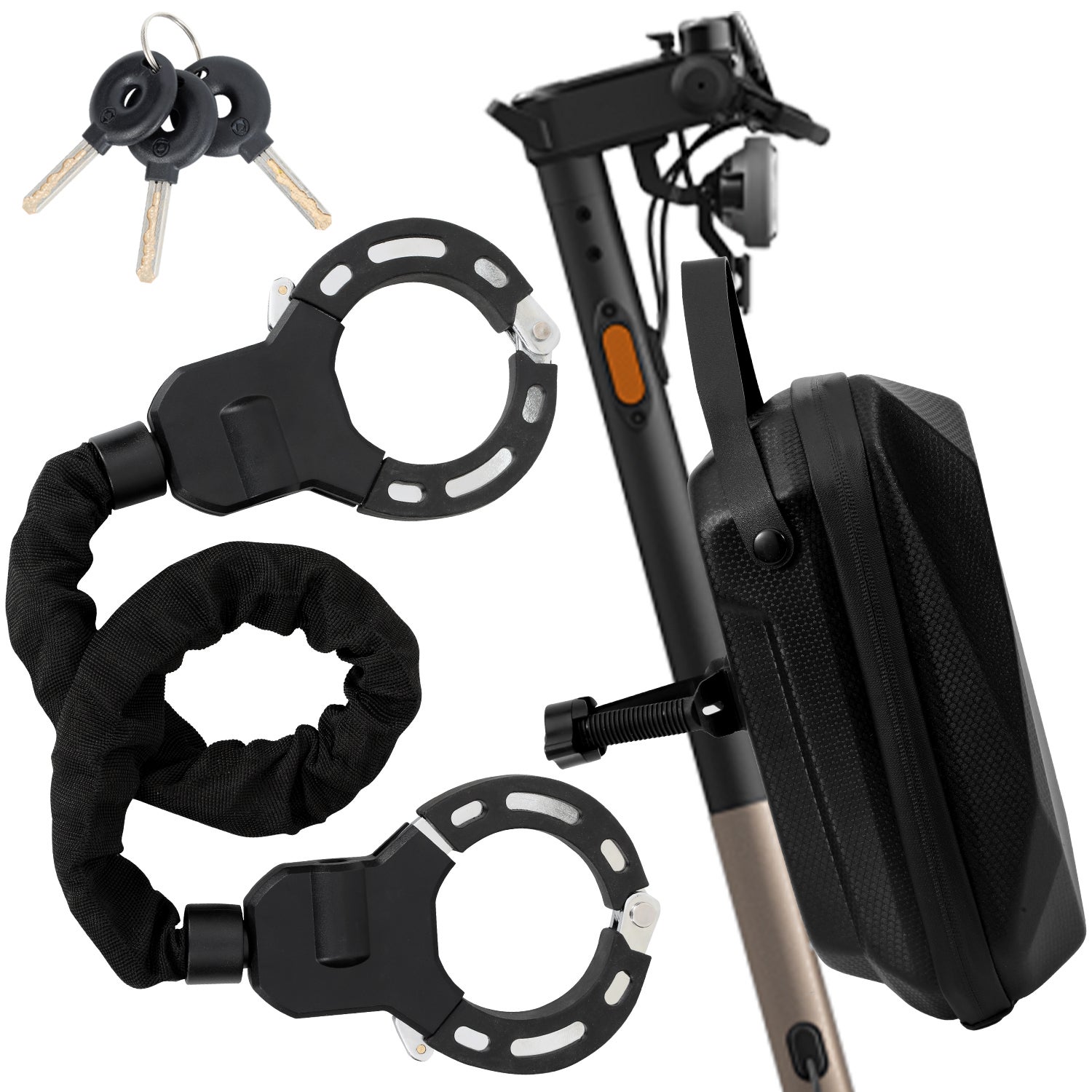 Serratura a mano per scooter elettrico,serratura a mano per scooter elettrico,resistente al taglio e con silicone,serratura per scooter