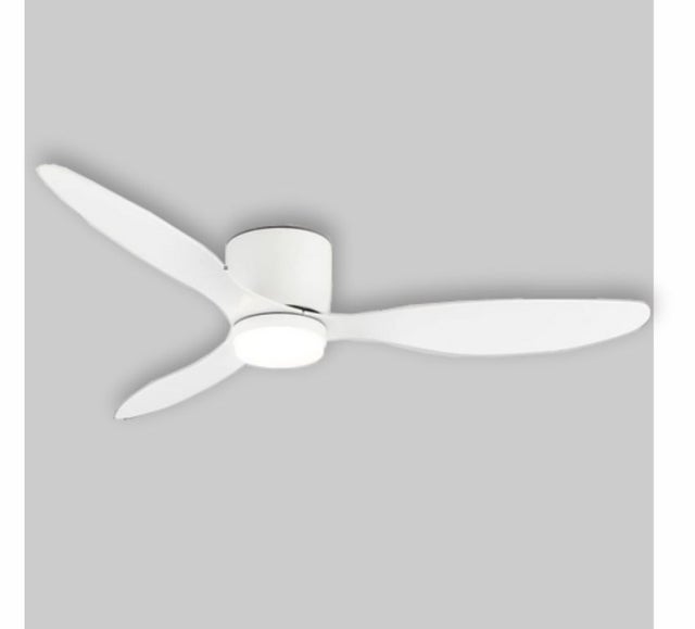 PAPUQ Ventilador de techo con luz, silencioso DC, mando a distancia, Blanco, Ø 107cm, tono de luz ajustable y regulable.