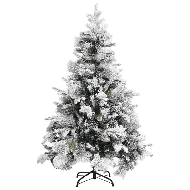 Albero Di Natale Artificiale VidaXL Con Neve Floccata 150 Cm – PVC E PE, Rami A Cerniera – Perfetto Per Atmosfera Invernale