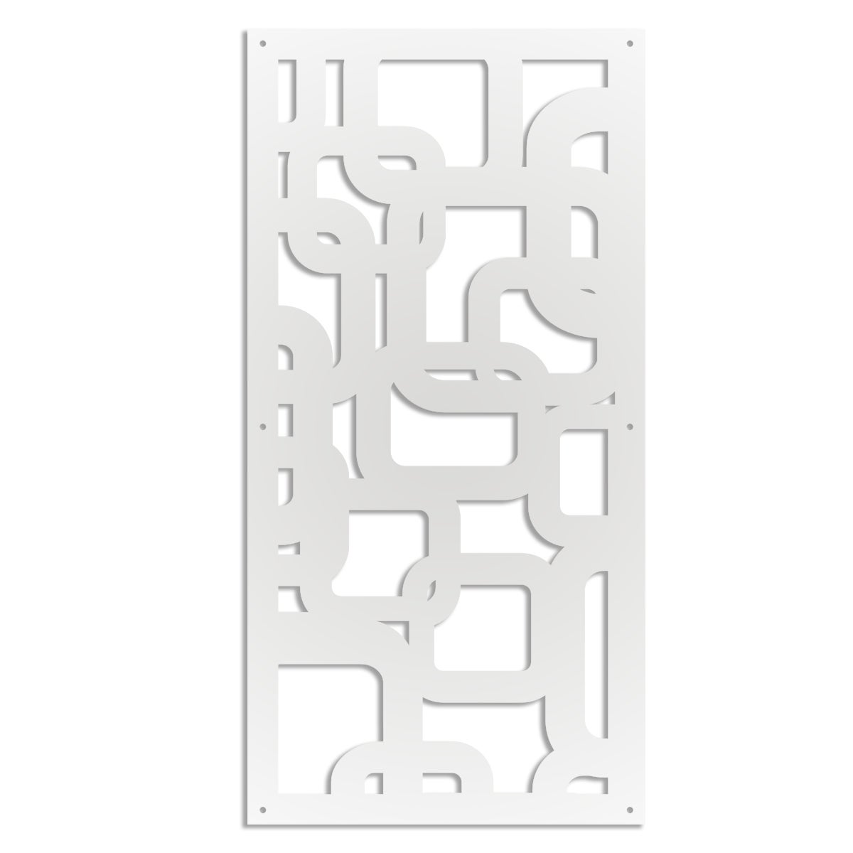 SMART - Panel perforowany PCV - Parasol przeciwsłoneczny o wymiarach 50x150 cm - kolor biały