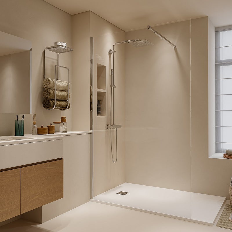 Ścianka prysznicowa do kabiny walk-in - Chrom - 120 x 200 cm - DAREN